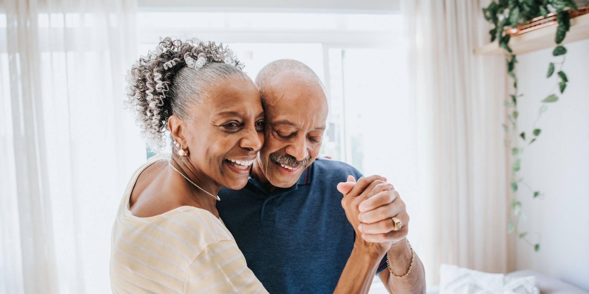 Senior couple dancing together