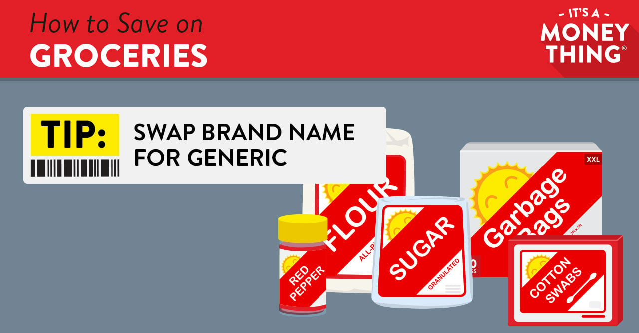 Swap brand name for generic to save money.
