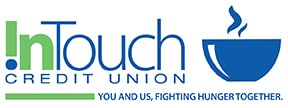 Blue and Green ITCU Logo and Blue Bowl Fighting Food Insecurity