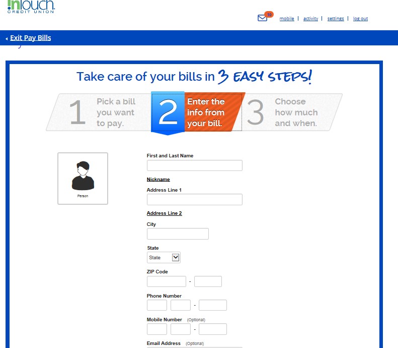 OLB Popmoney Overview with Personal Information Fields Popmoney Required Information Fields for Transfers