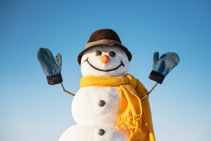 Snowman Smiling with Outstretched Hands